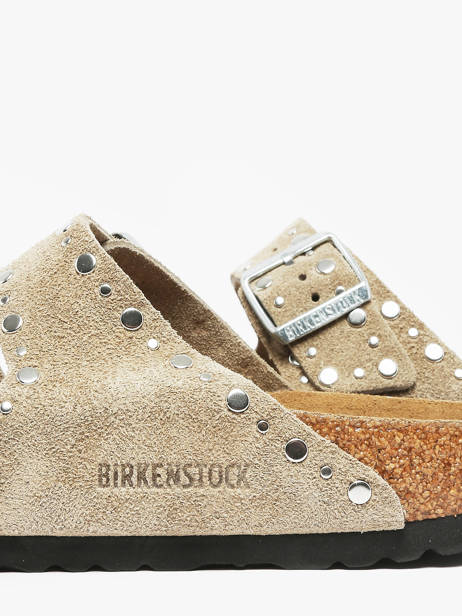 Slippers Uit Leder Birkenstock Beige women 1029390 ander zicht 2